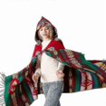 thumbnail image 2 of Medieval Style Cloak For Women Horn Buckle Ethnic Style Hooded Cape Shawl Bohemian Ethnic Style Hood, 2 of 5