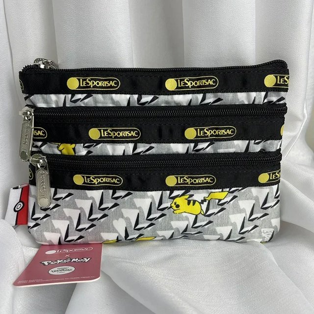 Lesportsacs Bolso de tres capas Dibujos animados Peter Rabbit Snoopy 12,7 * 18 cm Almacenamiento de maquillaje Zero Wallet 7158