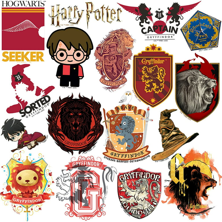 Harry Potter Gryffindor Theme Sticker Pack Die Cut Vinyl Large Deluxe  Stickers Variety Pack - Laptop, Water Bottle, Scrapbooking, Tablet,  Skateboard, Indoor/Outdoor - Set of 50 