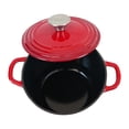 thumbnail image 6 of Flavehc Dutch Oven Pot with Lid 1.8 qt Cast Iron Dutch Oven for Bread Baking Red Enameled Cast Iron Rice Pot with Handels, 6 of 9