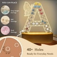 thumbnail image 4 of PYAN-Earring Holder Organizer for Women New Mom First Time Mom to Be Gift Ideas Mothers Day Birthday Gifts Nursery Decor Breastfeeding Essentials, LED Night Light Initial Letter S, 4 of 4