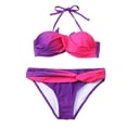thumbnail image 5 of JoveMarine Bikinis Sets for Women – Two-Piece Gradient Ombre Swimwear, Sexy Bathing Suit for Beach Pool Hot Spring, Summer Spring Vacation,Hot Pink XL, 5 of 6