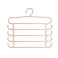 thumbnail image 1 of Baohd Pants Hanger Multi-layer S-Type Jeans Trousers Hanging Rack Plastic Closet Organizer, Pink, 1 of 7