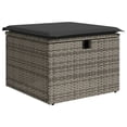 thumbnail image 2 of vidaXL Patio Sofa Set Grey PE rattan, powder-coated steel, fabric, 2 of 10