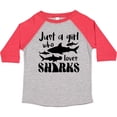 thumbnail image 3 of Inktastic Just a Girl Who Loves Sharks Girls Toddler T-Shirt, 3 of 5