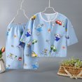 thumbnail image 2 of KPOPLK Boys Pajamas Pants Long Sleeve Top 2 Piece Set Kids Sleepwear PJs Soft Loungewear for Boys 3Months-5Years,Size 12-18 Months, 2 of 5