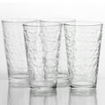 thumbnail image 6 of Gibson Home Great Foundations 4 Piece 16 oz Square Embossed Glass Tumbler Set, 6 of 6