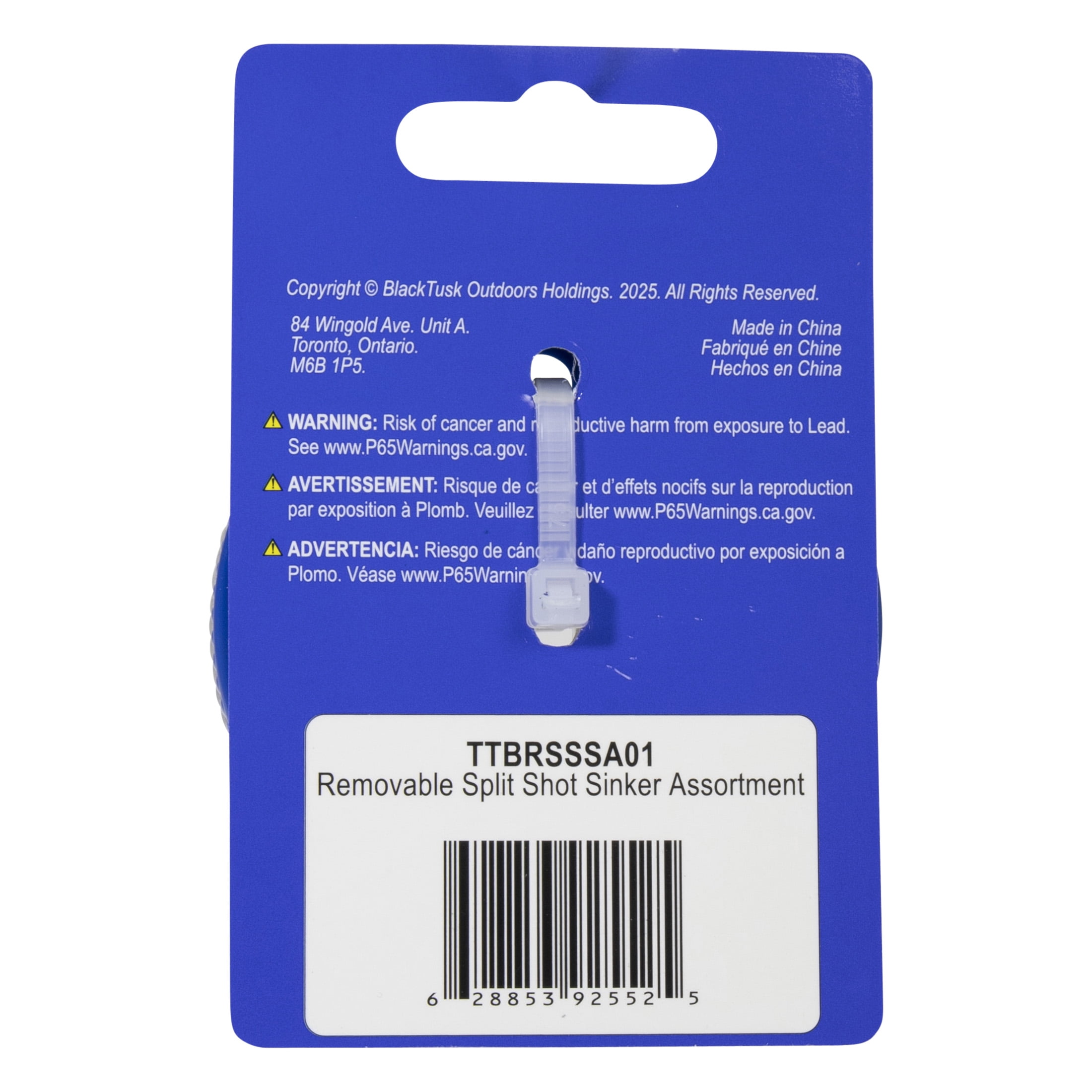 J-Rigged Tackle Supply Assortiment de plombs fendus amovibles