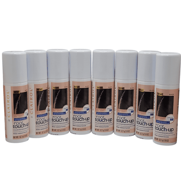 4 Pack Clairol Root Touch Up Spray Twin Packs Black 1.8 oz. Ea. (8 Bottles)