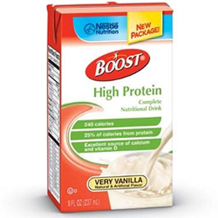 - Boost High Protein 240 Cal 8 oz Vanilla, 27 Count, 4 Pack