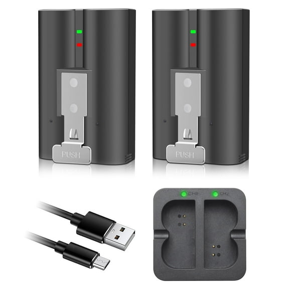 RDSJ 2-Pack 6040mAh Rechargeable V4 Battery, Charger Station for Ring Cameras