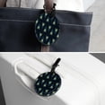 thumbnail image 7 of 2Pcs Leather Round Peacock Bird Feathers Cruise Luggage Tag with Privacy Cover and Name ID Tag - Suitable for Travel Handbags Backpacks School Bags Luggage Tags, 7 of 7