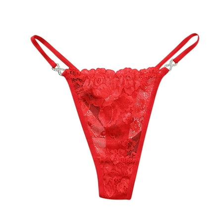 

Aayomet Underpants For Women Women Panties Fashion Girls G String Sports Underwear Lingerie Comfortable Thongs Underpants T Back Red L