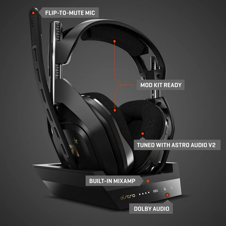 Open Box Astro A50 Over-Ear Wireless Gaming Headset, Black Open Box Astro A50 Over-Ear Wireless Gaming Headset, Black