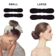 thumbnail image 2 of 4 Pcs Black Magic Hair Foam Donuts 2 Large 2 Small Bun Maker, 2 of 3