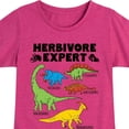 thumbnail image 3 of Instant Message - Dinosaur - Herbivore Expert - Toddler & Youth Girls Short Sleeve Graphic T-Shirt, 3 of 6