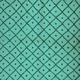 thumbnail image 1 of Ahgly Company Indoor Square Solid Turquoise Blue Modern Area Rugs, 4' Square, 1 of 4