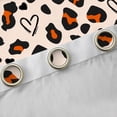 thumbnail image 4 of jejeloiu Chic Cheetah Pattern Black Out Curtains,Wild Animal Curtains Pack of 2 (42x63 Each),Orange Black Bedroom Curtains For Girl Teens,Breathable Home Decor, 4 of 6