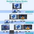 thumbnail image 4 of Dock Thunderbolt 4 Rocketek con triple pantalla, doble HDMI y VGA, 4 of 9