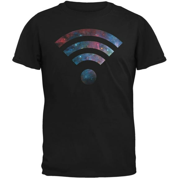Wifi Galaxy Black Adult T-Shirt - Small