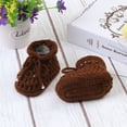 thumbnail image 4 of Baby Shoes Solid Knitted Newborn Girl Boys Boots Fashion Cute Little Bell Toddler Infant Slip-On Bed Shoes Lacing Handmade 0-18M, 4 of 5