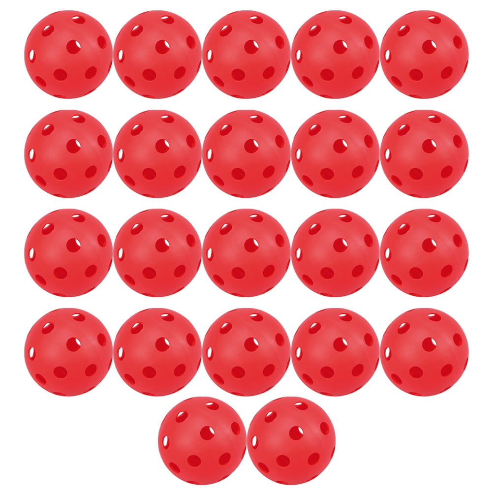 22PCS Plastic Balls Official Size Ball Set for Indoor Outdoor Courts Practice (Red)