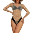 thumbnail image 1 of KELF Body Résille Noir pour Femmes Haut à Paillettes et Strass Lingerie String Body Nude Grand-TG, 1 of 1