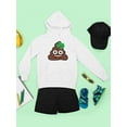 thumbnail image 3 of Lucky Poo Emoji - Fun Clover Charm Design Youth's Hoodie, 3 of 4
