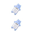 thumbnail image 2 of Methold Calculadora de dibujos animados para el hogar, oficina, escuela, herramienta de conteo de matemáticas, tamaño Mini, calculadoras en forma de Azul 2piezas, 2 of 5