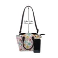 thumbnail image 4 of Lsque Skull and Flowers Pattern Leather Rivet Shoulder Bag – Elegant Genuine Leather & Microfiber PU Crossbody with Detachable Adjustable Strap, 4 of 5