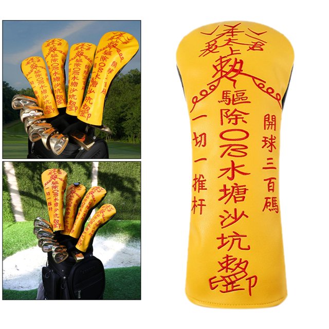 Cubierta de madera para palo de golf Cubierta para cabeza de madera de calle del conductor Cubiertas de golf Protector de manga de repuesto con patrón No 1 Sunnimix Cubierta de la cabeza del palo de golf