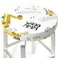 thumbnail image 3 of Honeii Dinosaur on Excavator Bar Stool Covers – Perfect Fit for 12" to 14" Round Stools, Crease-Resistant, Stretchy, Washable & Dustproof Seat Slipcovers-12 inch, 3 of 7
