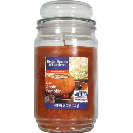 Better Homes & Gardens 18oz Jar Candle, Farm Apple Pumpkin