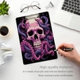 thumbnail image 4 of Acrylic Clipboards with Low Profile Clip, A4 Standard Size 9" x 12.5" File Holder for Writing Drawing, Clip Boards for Doctors Offices, Octopus and Skull Head Gifts, 4 of 7