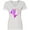 AA-White, variant on Inktastic Valentine's Day Cute Pink Narwhal with Hearts Women's V-Neck T-Shirt