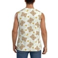 thumbnail image 4 of Pofeuu Kawaii Bear Print Men's Muscle T-Shirt, Sleeveless, Muscle Tank, Classic Muscle Tee Top For Men Casual Sleeveless Muscle T-Shirt Trendy Clothes-Small, 4 of 7