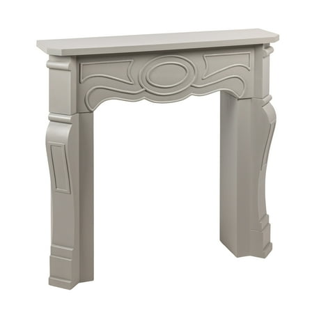 Creative Co-Op Small Victorian Decorative Fireplace Mantel, Grey