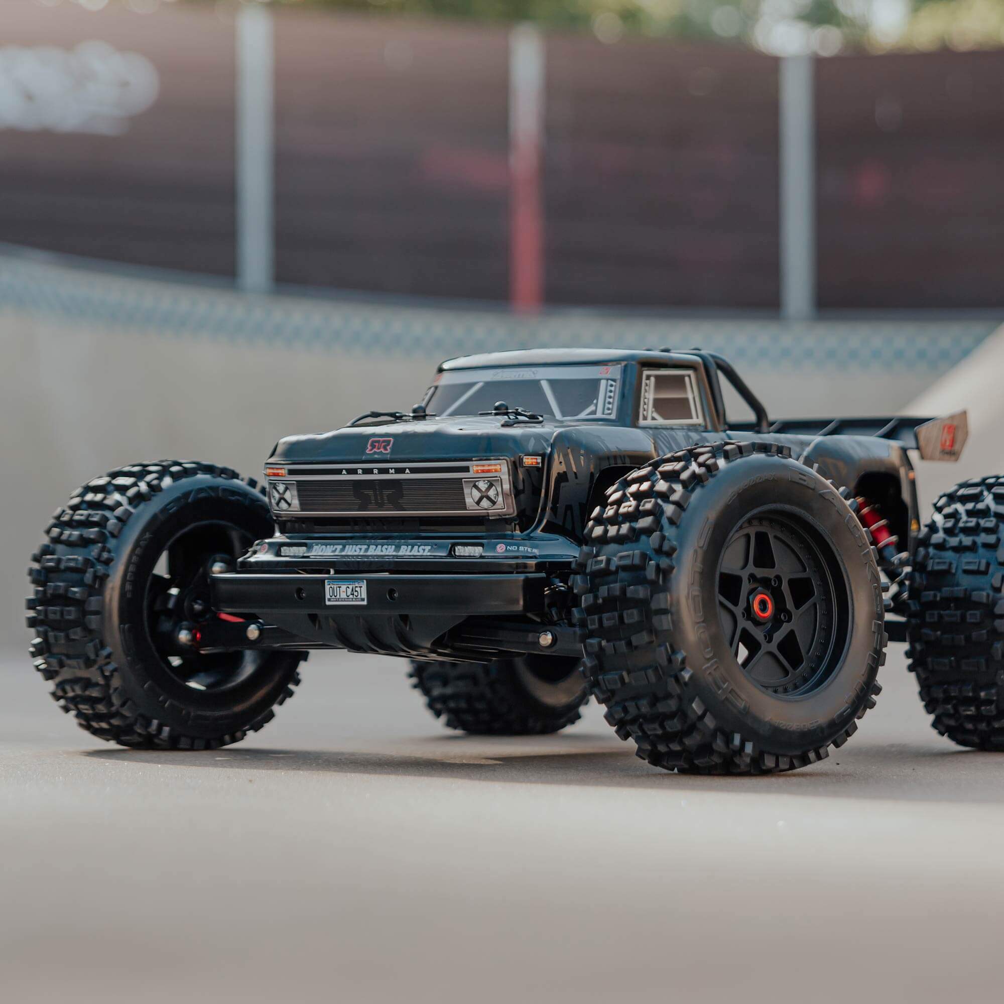 Arrma Rc Truck 1 8 Outcast 6s Blx 4 Wheel Drive Extreme Bash Stunt Truck Rtr Battery And Charger Not Included Black Ara8710 Trucks Electric Rtr Other Walmart Com