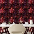 thumbnail image 2 of Ambesonne Monstera Leaves Peel & Stick Wallpaper for Home, Dark Spooky Leaf, 13"x36", Indigo Dark Coral Blush, 2 of 5