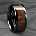 thumbnail image 3 of Tungsten Rings for Men Wedding Bands for Him 8mm Black Wood Arrow, 3 of 6