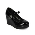 thumbnail image 1 of New Girl Soda Kayla-2S Patent Round Toe Platform Mary Jane Wedge Pump, 1 of 5