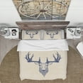thumbnail image 2 of Designart 'Deer head Portrait' Sketch Animals Duvet Cover Set, 2 of 4