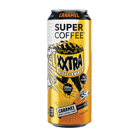 Super Coffee XXtra Caramel Single, 15oz, 200mg Caffeine, Cow Milk