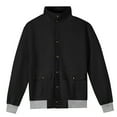thumbnail image 4 of safuny Men's Jacket Lapel Button Down Jack Solid Corduroy Casual Jacket Long Sleeve Outwear Black L, 4 of 6