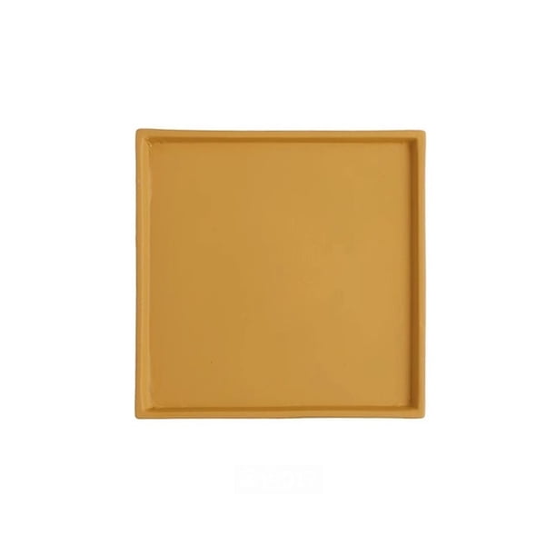 Maceta de cerámica concisa con bandeja de goteo for maceta cuadrada, ideal for sala de estar, balcón o terraza.
