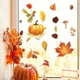 thumbnail image 6 of geerera 5pcs Fall Harvest Window Clings, Autumn Leaves & Pumpkin Wall Decals Set, Removable Vinyl Stickers for Glass, Mirror & Thanksgiving Home Decor, 6 of 6