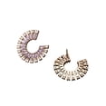 thumbnail image 2 of Aretes de oro laminado con piedras transparentes, 2 of 6