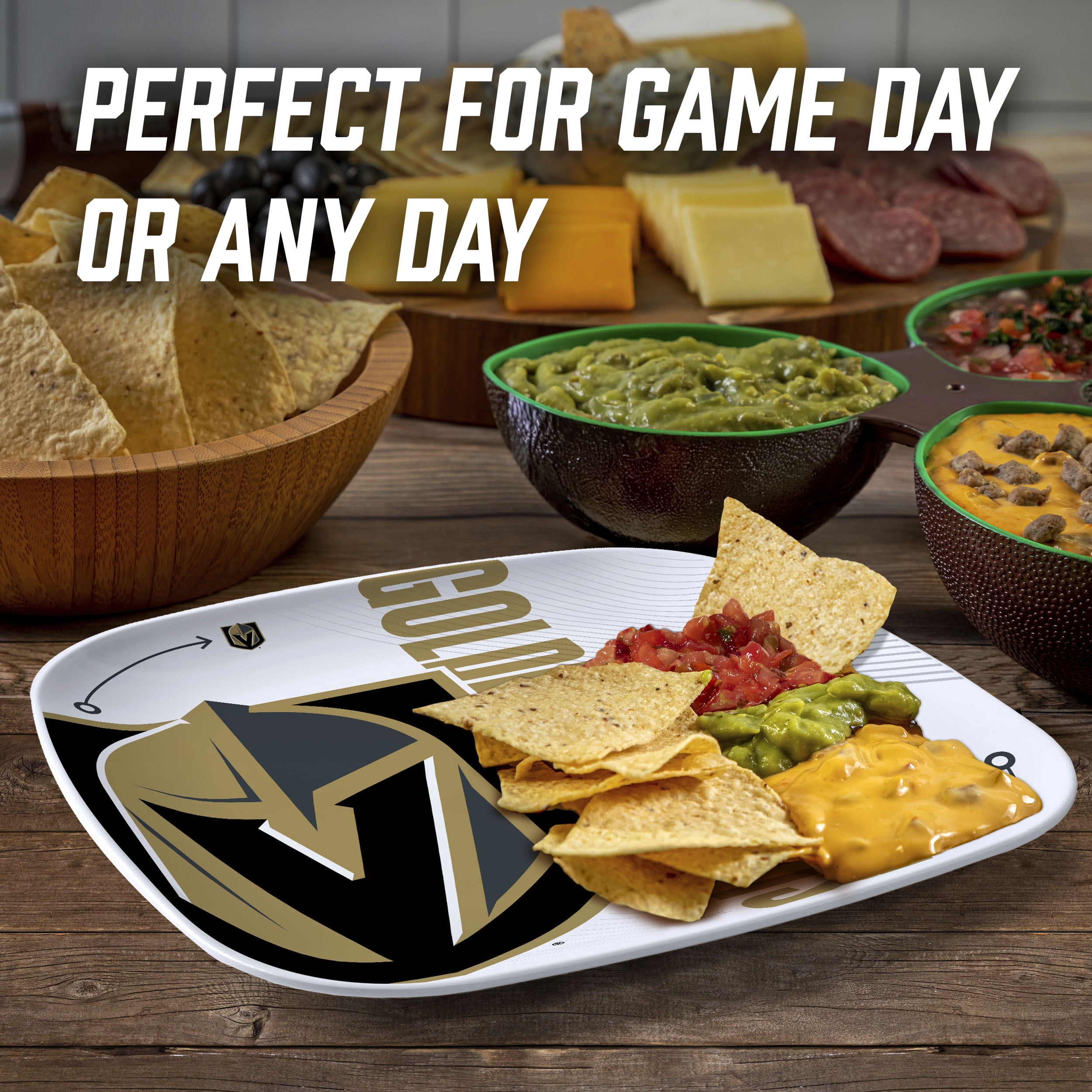 YouTheFan NHL Vegas Golden Knights Large Party Plate