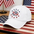 thumbnail image 6 of 250 Anniversary USA Hat Distressed Style, America 250 Hat Vintage Washed Baseball Cap, USA 250th Anniversary Low Profile Design, America 250th Anniversary Hat , White, 6 of 7