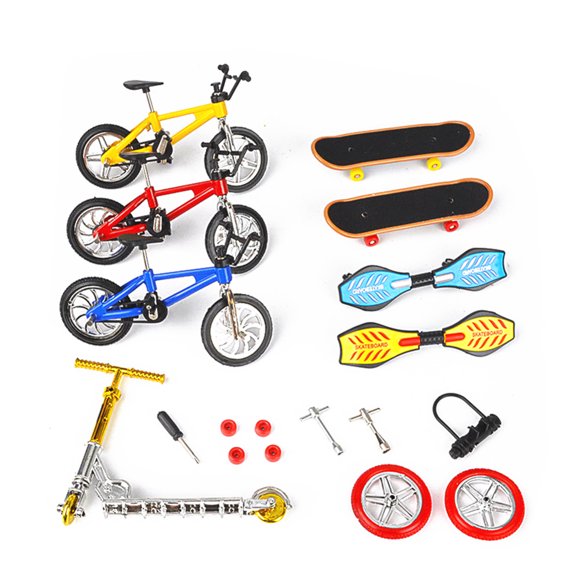 Mini Trottinette à Doigts en Plastique Planche à Roulettes Deux Roues Jouets